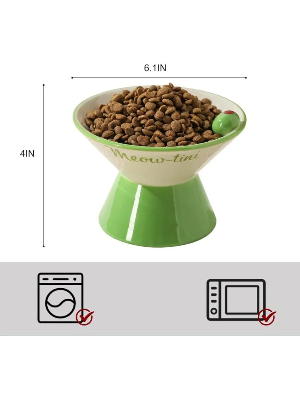 Elevated Ceramic Cat Bowls - Whisker-Friendly, Anti-Vomit Design for Indoor Cats